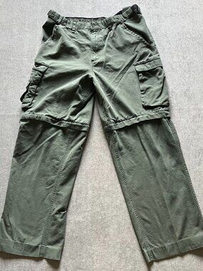 Boy Scouts of America Convertible Uniform Pants Men 34 Green Relaxed Cargo